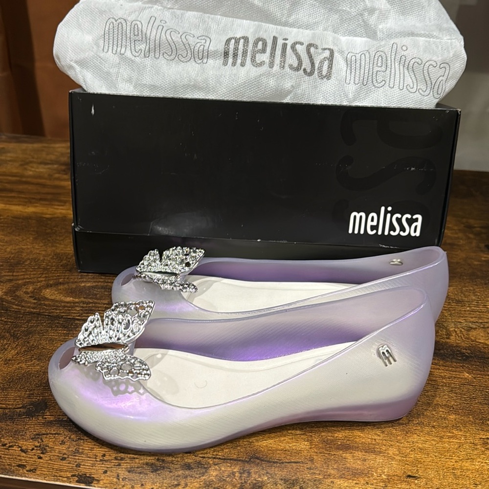 Mini Melissa ultra girl Cinderella shoes sz 1 girls